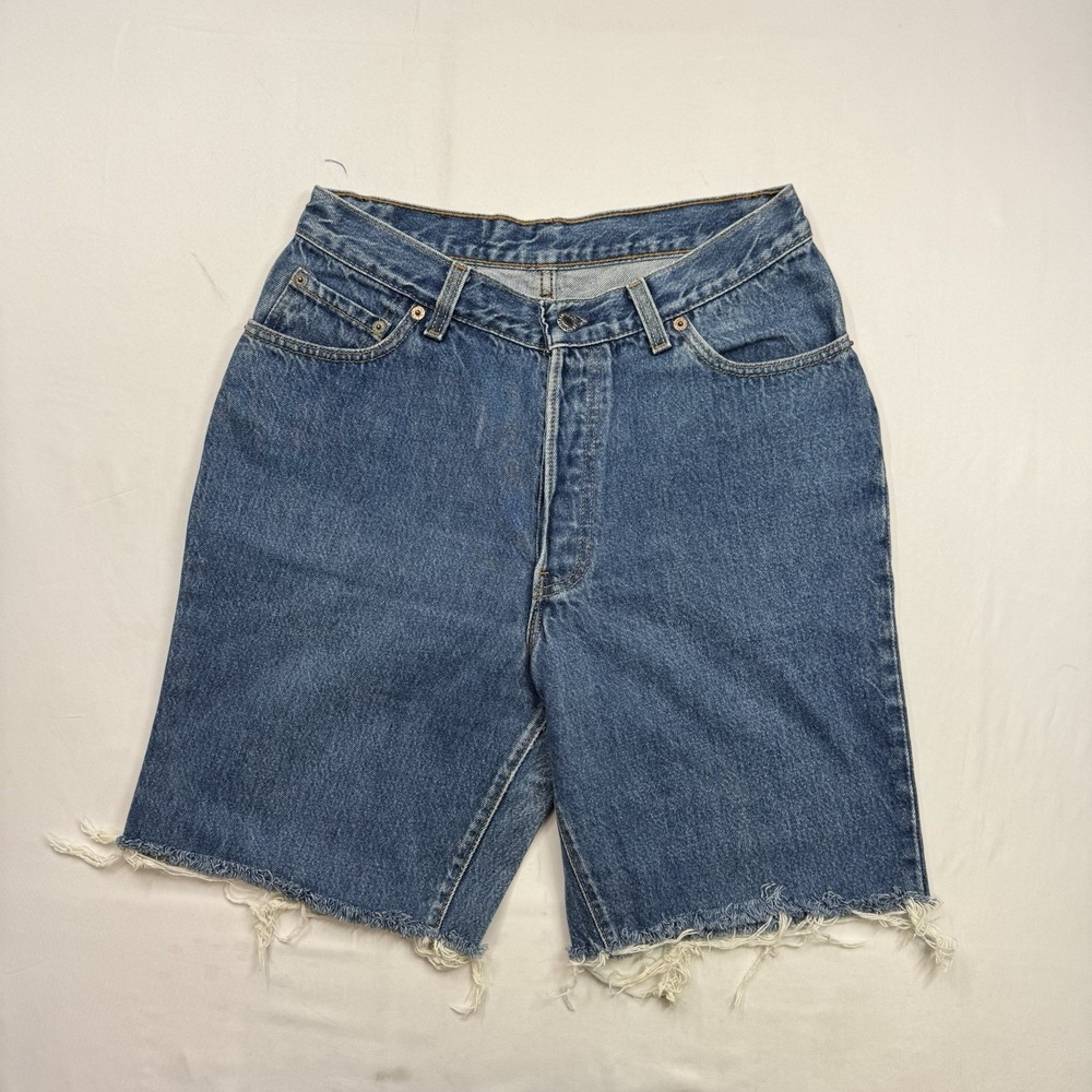 Vintage VTG Levi's 501 90s Shorts Fits 27x9 Made in USA Denim Cut Off Jorts